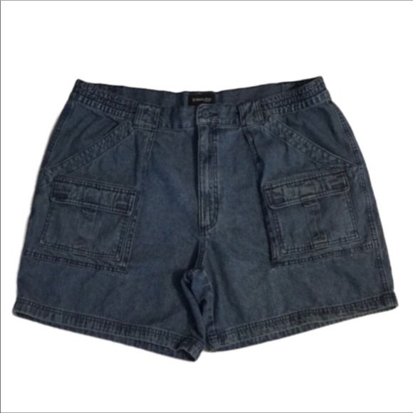 St. John’s Bay Cargo Cotton Jean Shorts 44 - Picture 1 of 8